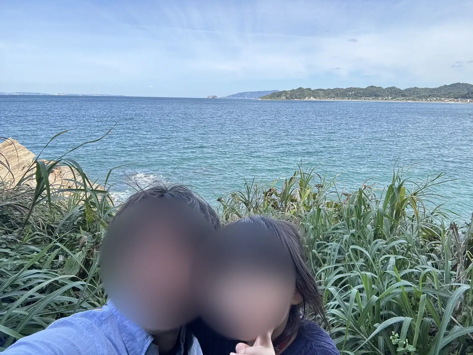 大房岬自然公園の岬方面を子どもと散策した様子
